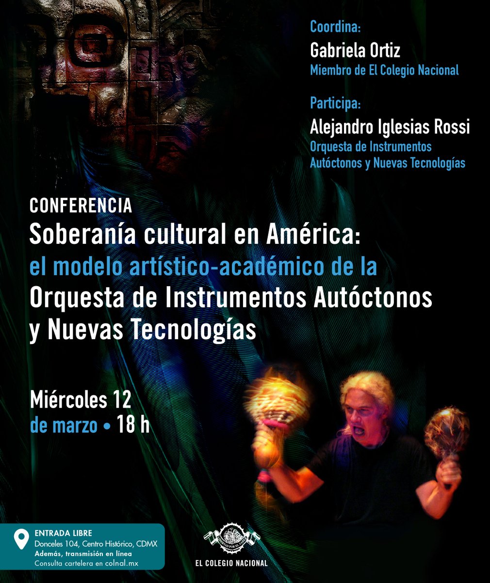 ColegioNal_mx's tweet photo. ♫♬🥁♪♩¿Conoces la @orquestauntref? Asiste a esta conferencia orquestada por @GOrtizcomposer con Alejandro Iglesias Rossi.

🔸Miércoles 12 de marzo · 18 h #entradalibre
🔸Conferencia

📍 Actividad presencial

🌐https://t.co/I47NJdoqOs

#LibertadPorElSaber @ENM_UNAM @Fom https://t.co/H5P44T7cAi