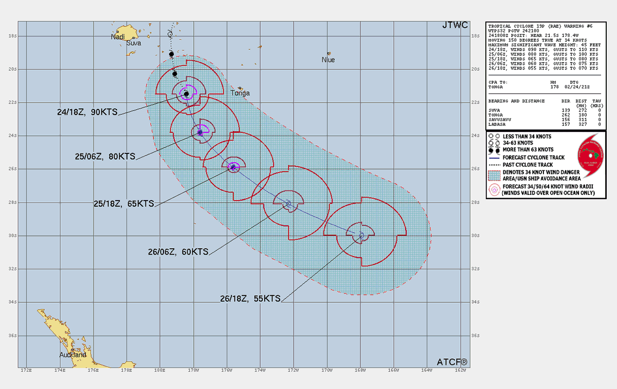 LimWeather's tweet photo. 105mph C2 SSHWS/Aus #Cyclone #Rae peaking now to head S and SE,forecast to peak now or even higher
All interests in #Fiji,S #Tonga to finish preps now Life threatening #Flooding Rains/#Mudslides impacts likely occurring in the former! #Wxx #Wxtwitter #TropicsWx #CycloneRae https://t.co/li1h4JJmiA