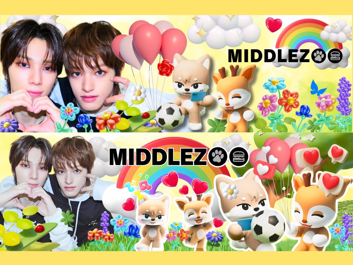 AKI_NEX2Y_GEON's tweet photo. セイタVer.とゴニVer.🥰
他のチームの職人さんとコラボも最愛ドルバナーで楽しみの一つ！！！
他のチームの方ともやってみたいな🐾
そして一緒にゴニバナー作ってくれる職人さんも大募集してます♡
興味ある方声���けてね！ https://t.co/2cqASlBmKN