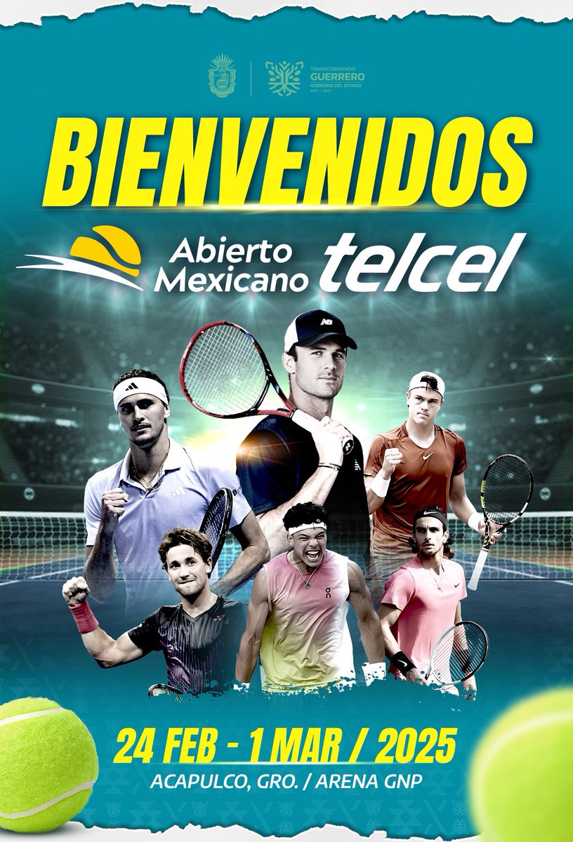 ¡Llegó el día! 🎾✨ Acapulco da la bienvenida al <a href="/AbiertoTelcel/">Abierto Mexicano de Tenis</a>, un evento que reúne a los mejores tenistas del mundo en un escenario inigualable: nuestro #HogarDelSol.☀️ 

Del 24 de febrero al 1 de marzo, viviremos una semana llena de emoción, talento y pasión por el deporte.