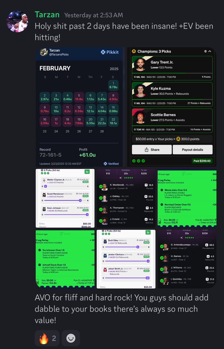 avodotbet's tweet photo. LETS GOOOOO!!
🔥 🔥 🔥 🔥 🔥 

Our +EV tool has been paying rent 👀 

Get in on the #ProfitWithAvo today!
https://t.co/7bd6dMgO5h https://t.co/LCS3MBkDRZ