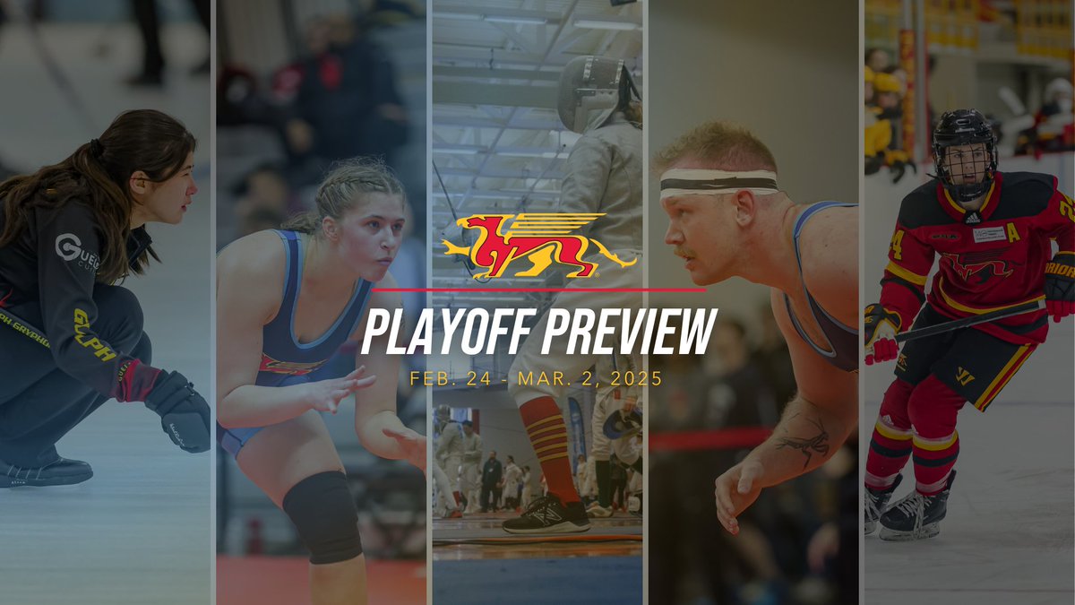 Guelph Gryphons (@guelph_gryphons) on Twitter photo ๐ Gryphon Playoff Preview (Feb. 24-March 2, 2025): ๐ฅ ๐คผ ๐ ๐คบ
This week sees 4๏ธโฃ Gryphon varsity teams geared up postseason action, including 2๏ธโฃ in competition at nationals!
๐ฐ uoguel.ph/86h65
๐ธ <a href="/laurel_jarvis/">Laurel Jarvis</a> & Stephen Leithwood
#GryphonPride ๐ Gryphon Playoff Preview (Feb. 24-March 2, 2025): ๐ฅ ๐คผ ๐ ๐คบ
This week sees 4๏ธโฃ Gryphon varsity teams geared up postseason action, including 2๏ธโฃ in competition at nationals!
๐ฐ uoguel.ph/86h65
๐ธ <a href="/laurel_jarvis/">Laurel Jarvis</a> & Stephen Leithwood
#GryphonPride