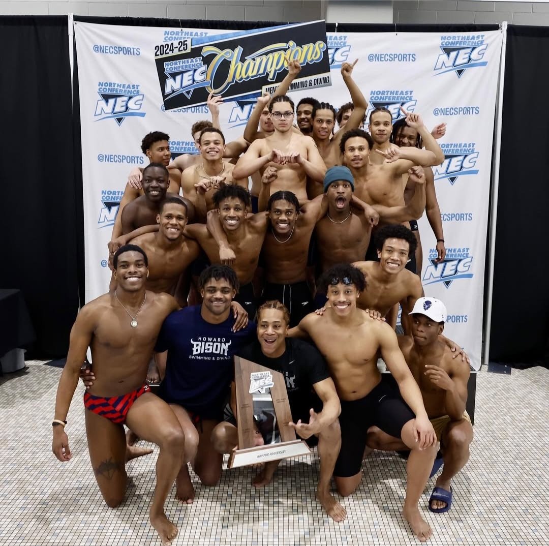 hbcualum's tweet image. The Howard University swim team, the nation's only Division I HBCU swim program, has won the Men's Northeast Conference (NEC) Championship for the second time in 3 years. The Women also secured a 2nd place finish! Congrats to @HUSwimming