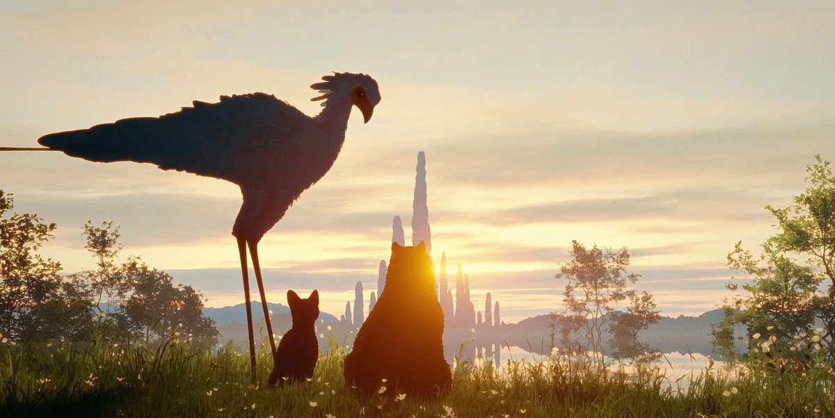 screenscaps's tweet image. flow (2024) dir. gints zilbalodis