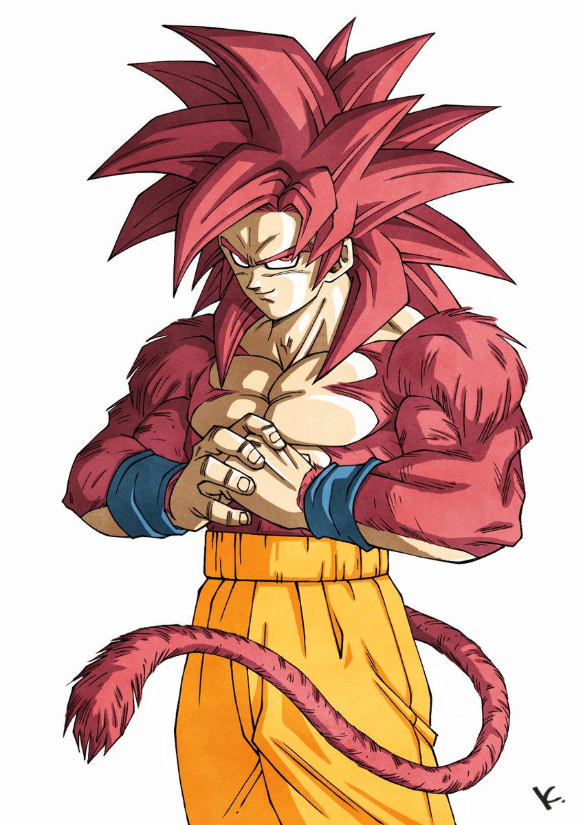 DB_Simplemente's tweet image. El nuevo Goku Super Saiyajin 4 dibujado por el gran Kakeru, demostrando lo bien que luce está nueva forma.