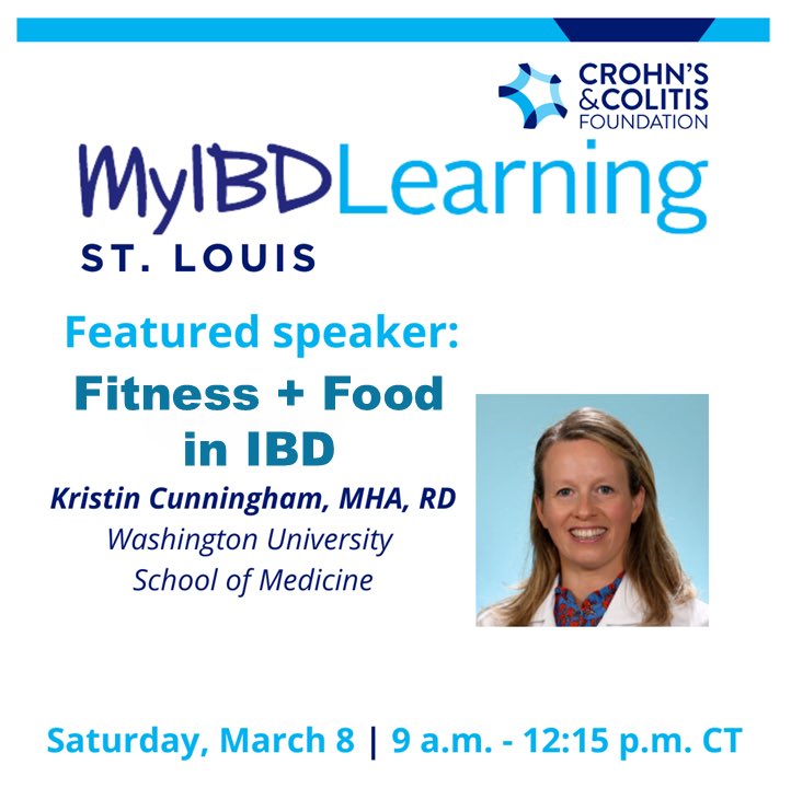 MyIBD Learning is coming to St. Louis on 3/8/25! If you live in the area, I hope you’ll join us for a fun day of learning &amp; sharing experiences! To register: crohnscolitisfoundation.org/myibdlearning/…