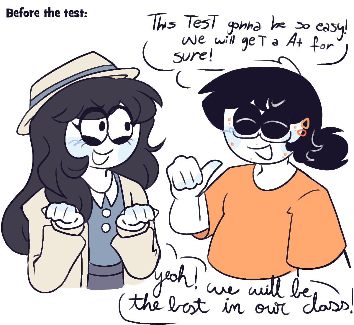 trizzfish's tweet photo. 𖠁 Little comic based on how I viewed their interaction ヽ( 'ω' )ノ (the dumdums for A+s and worried for nothing)
𖢆 Serena by @CozzieStars !
#spookymonth #spookymonthoc #ocs #spookymonthcomic https://t.co/6NNX8RpeGW
