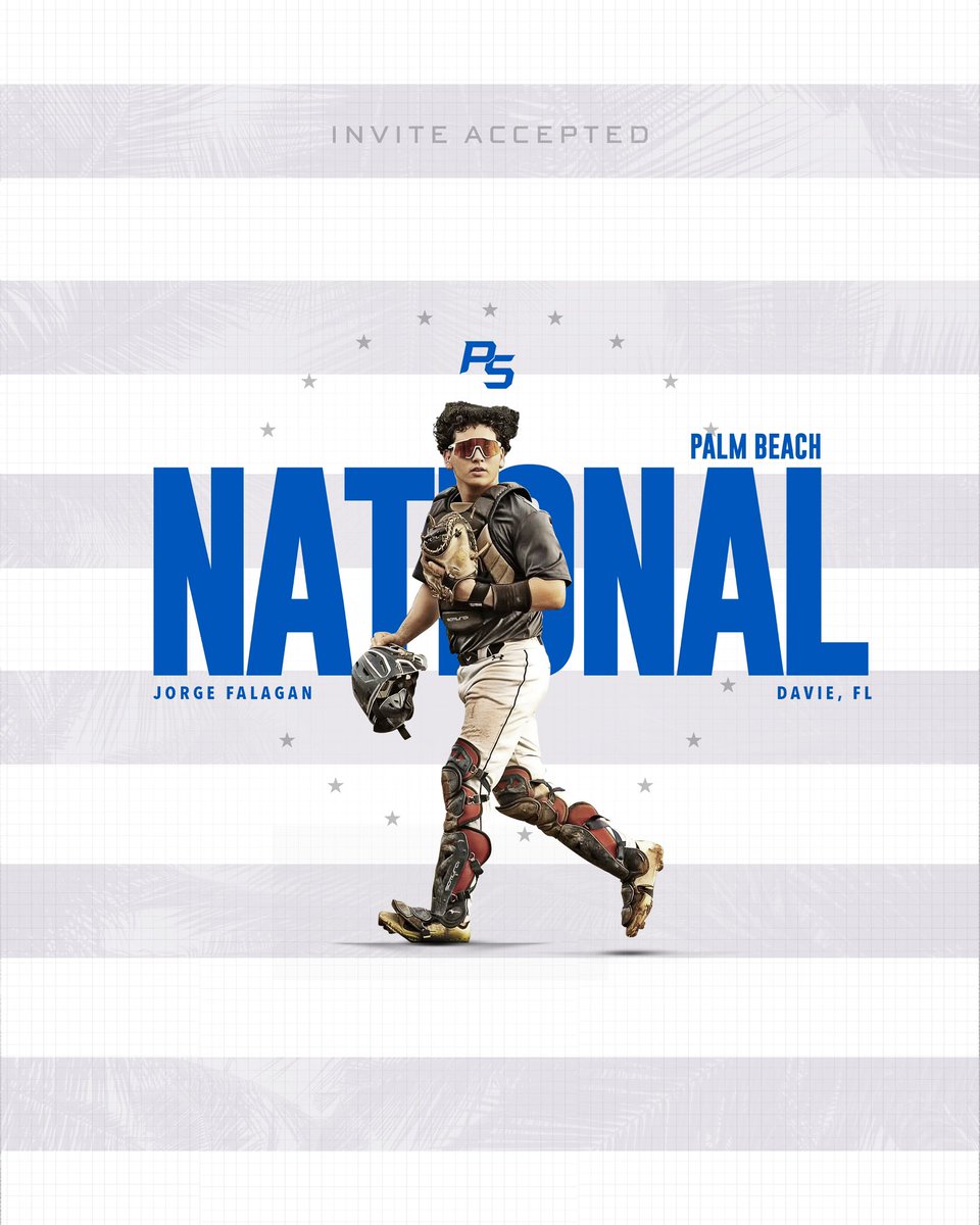 Jorge Falagan ('26,FL) · Committed to Palm Beach National Showcase, on June 5th. Strong bodied RHH/C has a + arm from the behind the plate. Comes out of his crouch well. Has flashed sub 1.9 pop times. Has an aggressive swing with power to the pull side. 

Invite Only for the Top