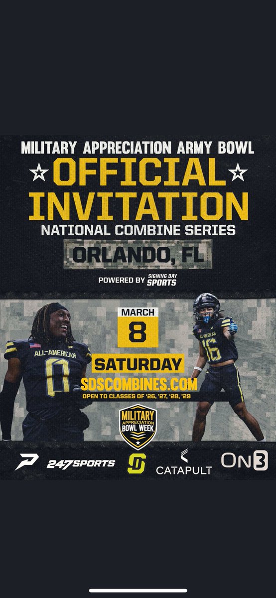 Kaison Koenenn (@koenennkaison) on Twitter photo Blessed to receive an invite to the <a href="/ArmyBowlCombine/">USArmyBowlCombine</a> in Orlando,FL <a href="/coachlollar/">Coach Lollar</a> <a href="/LawrencHopkins/">Lawrence Hopkins</a> <a href="/CoachMandyFain/">Coach Mandy Fain</a> <a href="/CoachApplewhite/">Major Applewhite</a> <a href="/jwindon35/">Joe Windon</a> <a href="/GreenWaveFB/">Tulane Football</a> <a href="/247recruiting/">247Sports Recruiting</a> <a href="/CoachDWBoykin/">David W. Boykin</a> <a href="/CoachSmith_PRCC/">Seth Smith</a> Blessed to receive an invite to the <a href="/ArmyBowlCombine/">USArmyBowlCombine</a> in Orlando,FL <a href="/coachlollar/">Coach Lollar</a> <a href="/LawrencHopkins/">Lawrence Hopkins</a> <a href="/CoachMandyFain/">Coach Mandy Fain</a> <a href="/CoachApplewhite/">Major Applewhite</a> <a href="/jwindon35/">Joe Windon</a> <a href="/GreenWaveFB/">Tulane Football</a> <a href="/247recruiting/">247Sports Recruiting</a> <a href="/CoachDWBoykin/">David W. Boykin</a> <a href="/CoachSmith_PRCC/">Seth Smith</a>
