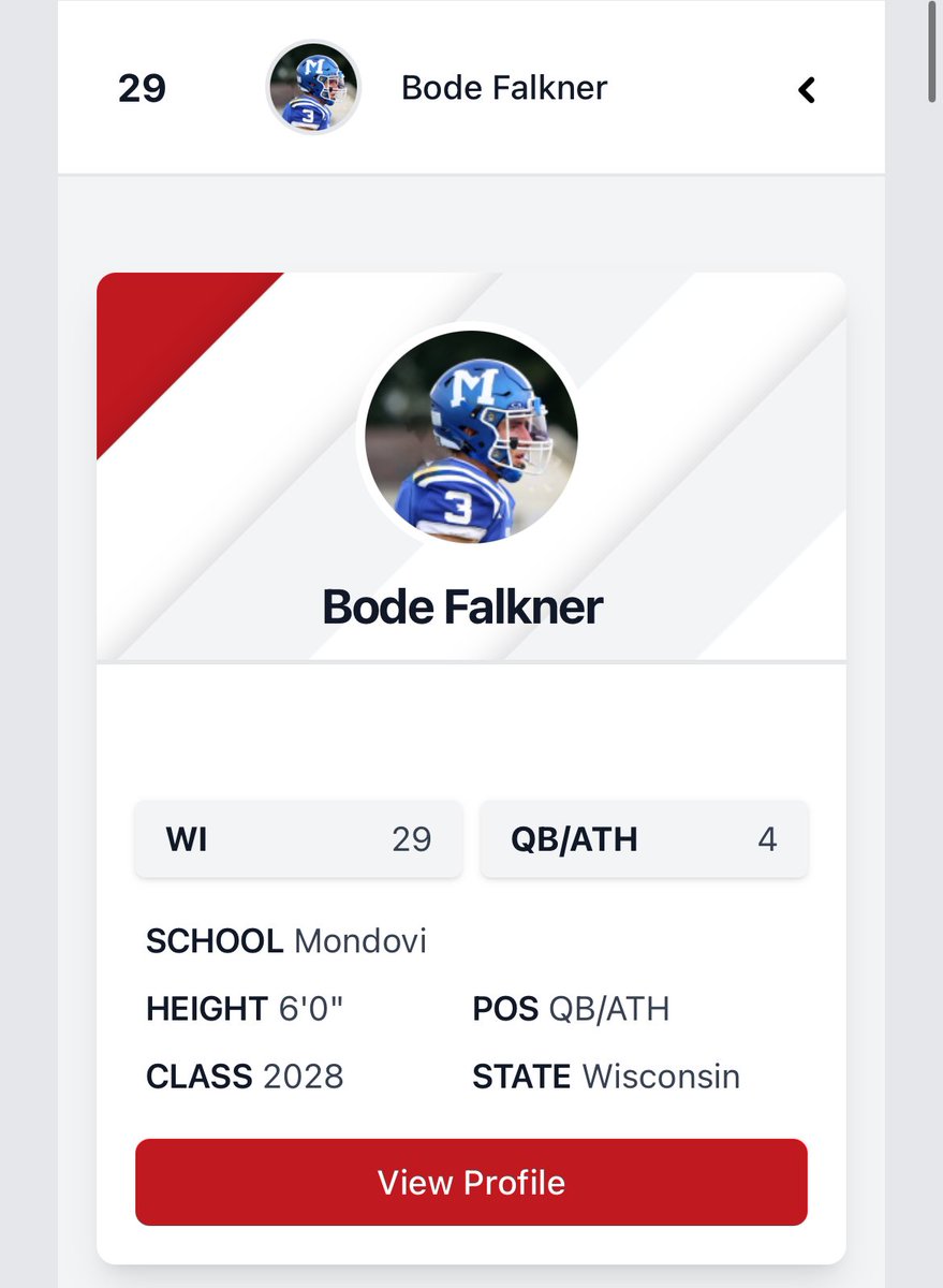 bodefalkner's tweet image. Honored to be the #4 ranked freshman QB in Wisconsin. Thanks @MJ_NFLDraft and @PrepRedzoneWI for the ranking.