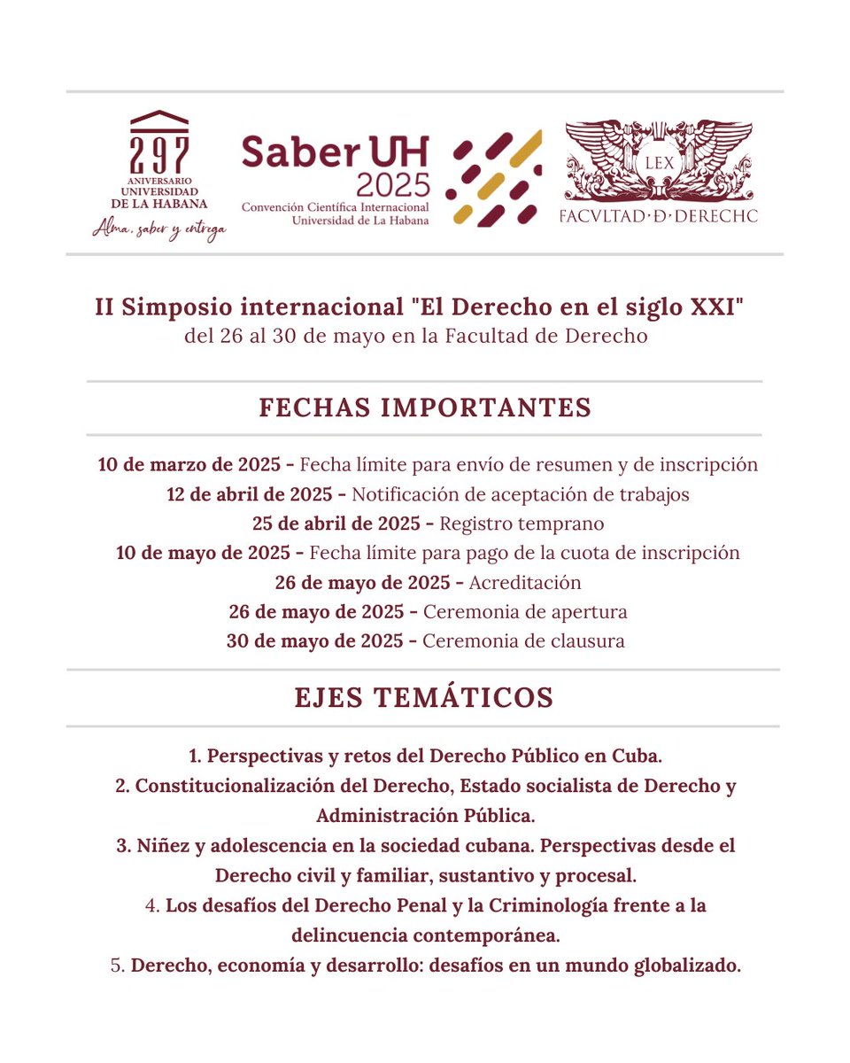 Facultad de Derecho, UH tweet media