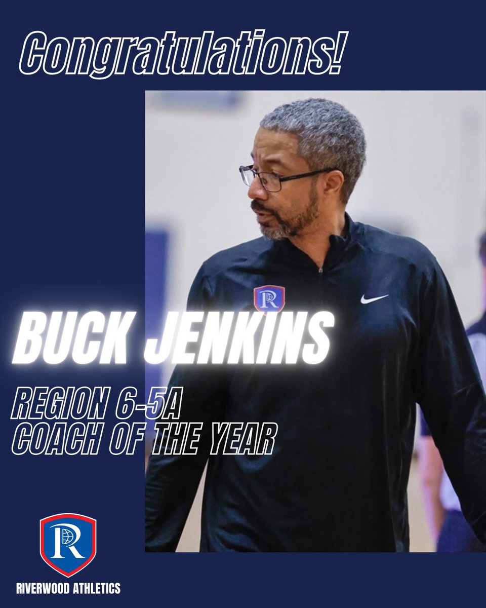 Riverwood Athletics (@ricsathletics) on Twitter photo Congratulations to <a href="/rwrbasketball/">Riverwood Basketball</a> Coach Buck Jenkins, who has been named the Region 6-5A Coach of the Year!
Thank you to Coach Jenkins for his dedication to this sport and to our Raiders! <a href="/ricsprincipal/">Kindra Smith, Ed. D.</a> <a href="/AD4Riverwood/">Matt Taylor</a> <a href="/LGlenn_FCS_AD/">Lamarr Glenn, ED.S., CAA</a> Congratulations to <a href="/rwrbasketball/">Riverwood Basketball</a> Coach Buck Jenkins, who has been named the Region 6-5A Coach of the Year!
Thank you to Coach Jenkins for his dedication to this sport and to our Raiders! <a href="/ricsprincipal/">Kindra Smith, Ed. D.</a> <a href="/AD4Riverwood/">Matt Taylor</a> <a href="/LGlenn_FCS_AD/">Lamarr Glenn, ED.S., CAA</a>