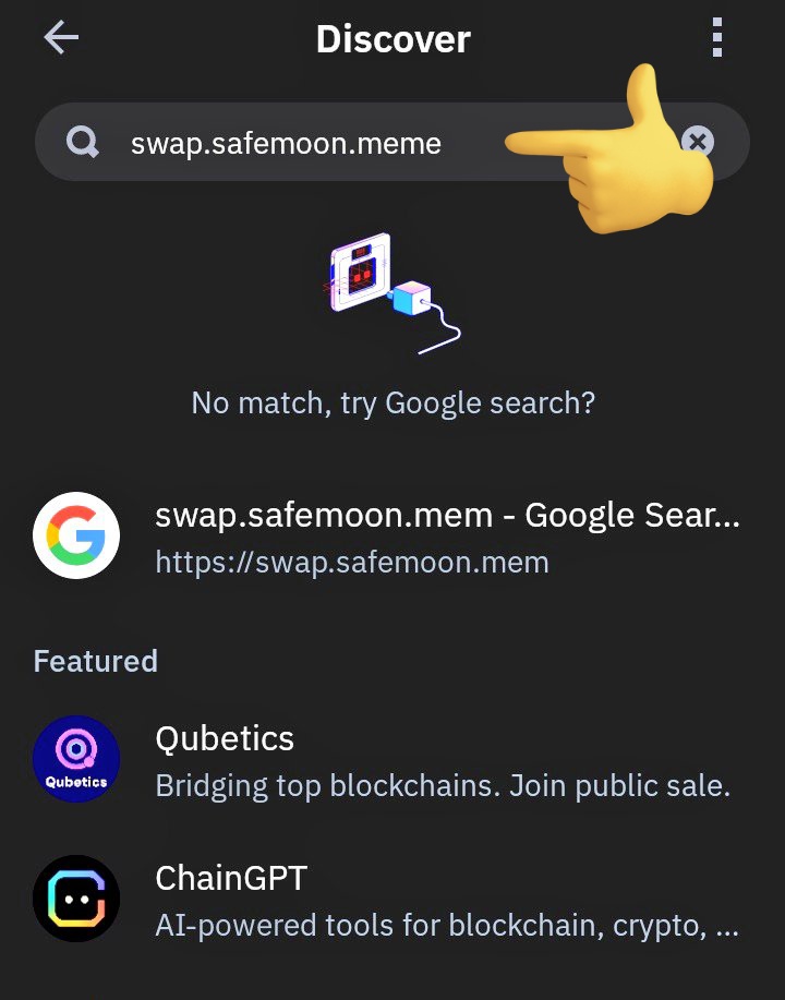 iAmPeewee30's tweet image. How to Migrate #Safemoonv2 to Safemoon in Solana using trust wallet?

Go to TW, CLICK DISCOVER THEN TYPE SWAP.SAFEMOON.MEME

#safemoon #safemoonarmy