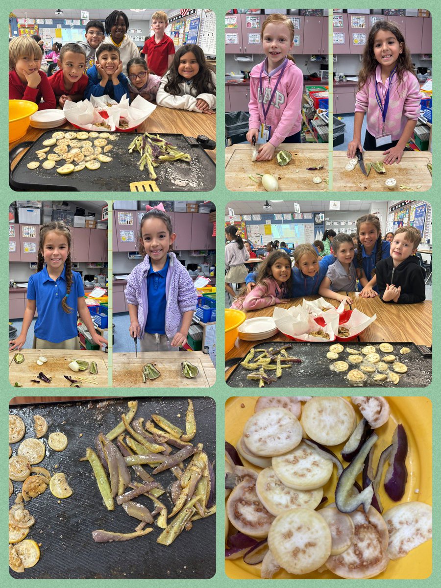 Eggplants and peppers… yum! Cleaning, cutting, and cooking from our garden! It was the first time for so many of our students to try these veggies cooked! <a href="/collierschools/">Collier County Public Schools</a> <a href="/GCNNow/">Gulf Coast News</a> <a href="/VineyardsVipers/">Vineyards Elementary</a>