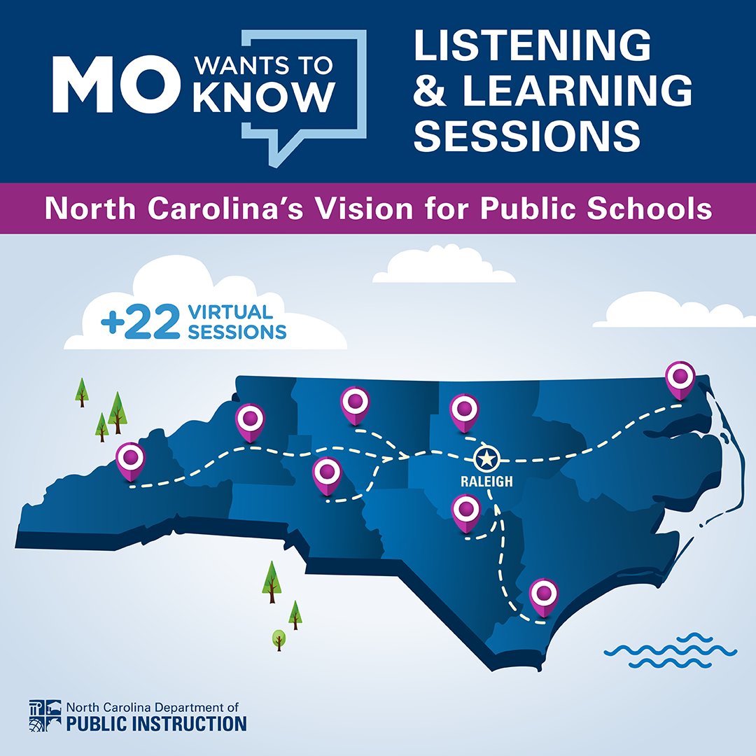 I want to know!
As part of my “Mo Wants to Know” initiative, I am traveling to all eight regions of <a href="/ncpublicschools/">NC Public Schools</a> in March and April to listen &amp; learn from stakeholders passionate about public education.
Learn more &amp; register:  dpi.nc.gov/news/press-rel… #nced