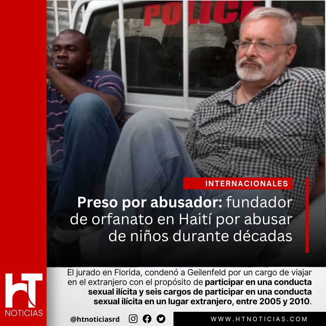 Un hombre, de 73 años y originario de Colorado fue condenado en Miami, Florida, por abusar sexualmente de varios niños que habitaban el orfanato que fundó y dirigió en Haití, informó el Departamento de Justicia de Estados Unidos.

Según los documentos judiciales y las pruebas