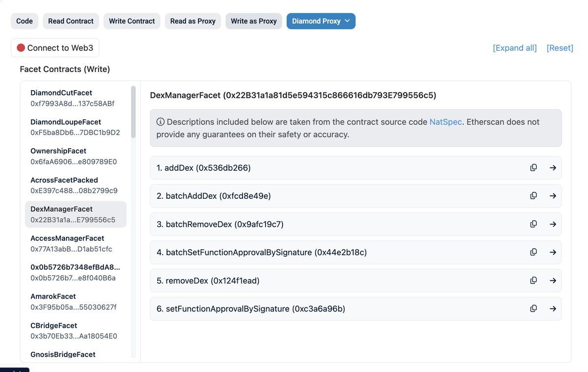 juancito's tweet image. We finally got Diamond Proxy debugging on Etherscan 💎