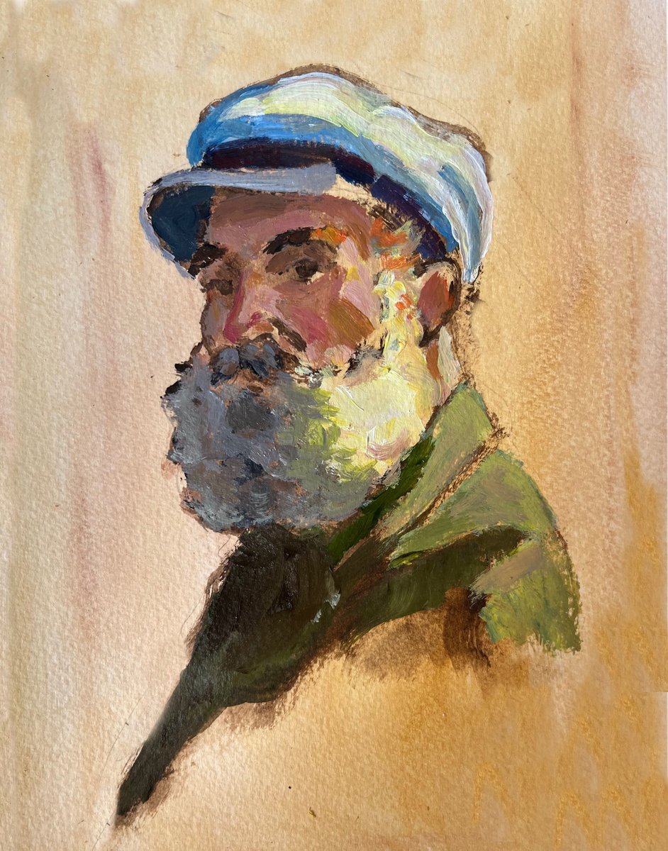 RSalanitro's tweet photo. The Sailor. New portrait painting study. #art #artwork #painting #portrait #figurative #drawingpeople #newart #new #sailing #fishing #sketchbook #drawingart #MondayVibes https://t.co/nradwt2G1x