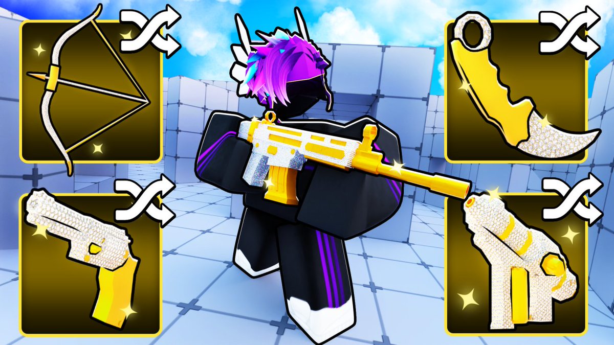 xfishyy_'s tweet image. Roblox Rivals Thumbnail! (Cartoony) 📈
"Roblox Rivals, But my DIAMOND LOADOUT is RANDOM.." 🔀
All likes and Retweets are appreciated! 💙
#roblox #rivals #robloxthumbnail #robloxdev