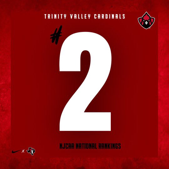 Trinity Valley MBB (@thevalleymbb) on Twitter photo Your Cardinals have moved up to #2️⃣ in the <a href="/NJCAABasketball/">NJCAA Basketball</a> national rankings !
#WeDifferent #OurWay Your Cardinals have moved up to #2️⃣ in the <a href="/NJCAABasketball/">NJCAA Basketball</a> national rankings !
#WeDifferent #OurWay