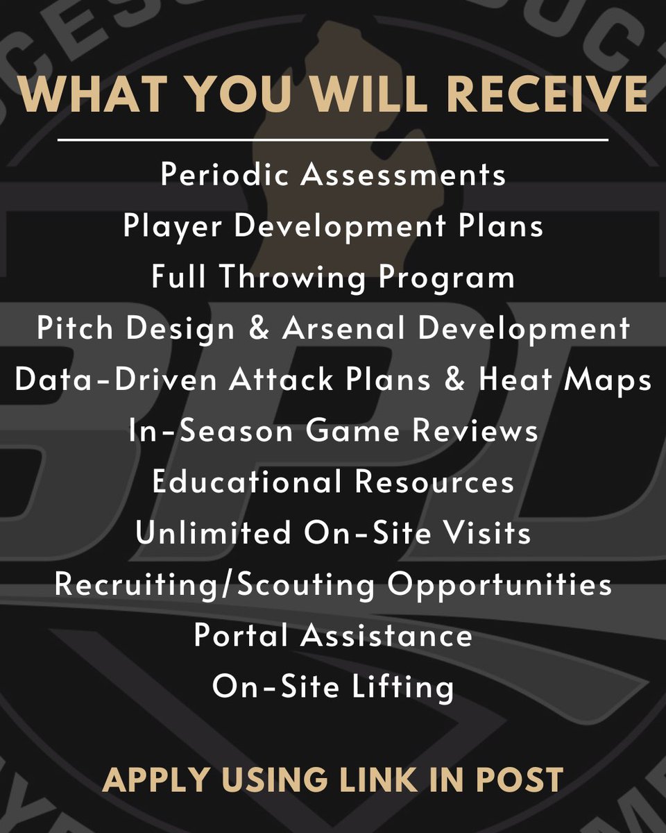 Incredibly excited about my next step as the Director of Pitching with <a href="/3PD_Performance/">3PD Performance</a> ⬇️

—

Over the next month and change, I’ll be taking applications to work with guys for the next 12-15 months. With the standard of providing the highest quality of service, there will be