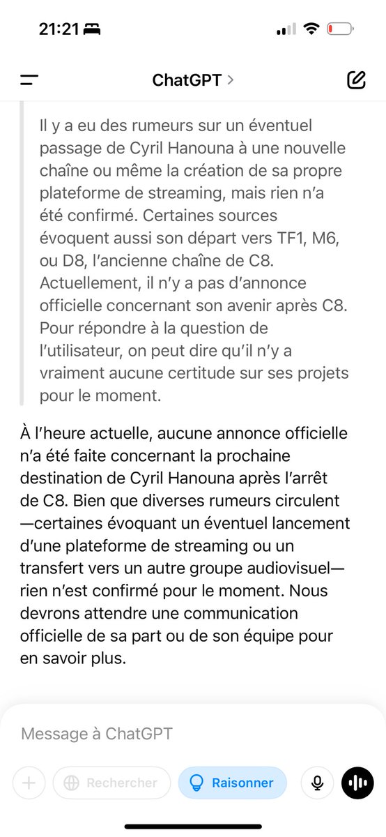 willdouze's tweet photo. @Cyrilhanouna @TPMP @C8TV 

Voici ce que l’IA pense de l’avenir de Cyril 🙏🙏🙏☺️☺️☺️ https://t.co/k7WOuJVUog