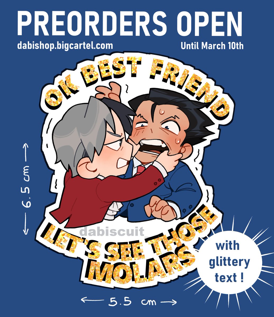 Hey remember this

PREORDERS ARE NOW OPEN until March 10th !! 

🦷🦷🦷

link in the tweet below