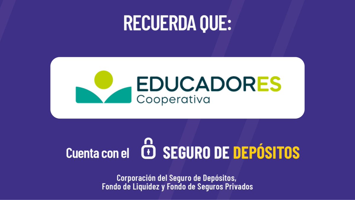 En la Cooperativa de Ahorro y Crédito Educadores Del Azuay Ltda. contamos con el #SeguroDeDepósitos que protege tus ahorros.
<a href="/COSEDE_Ec/">COSEDE Ecuador 🇪🇨</a>
#EDUCADORESCooperativa
#ConLosEducadoresSiempre