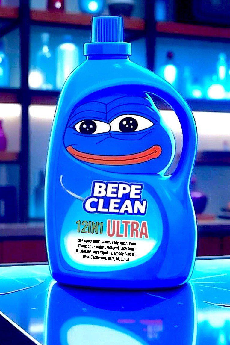 EtherealIvan's tweet photo. @A_FTM0 @jessepollak @base Don’t forget to put your laundry on a hot cycle with Bepe Clean 🧼 🧽 https://t.co/nAL1idTmiz