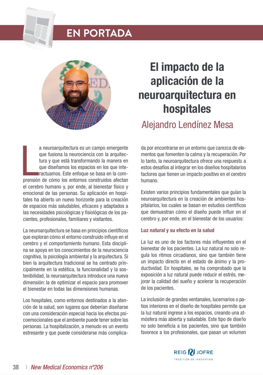 Alejandro Lendinez (@alendmes) on Twitter photo Os comparto mi última colaboración con <a href="/nmeconomics/">New Medical Economics</a> hablando de #neuroarquitectura un campo muy interesante y que sin duda aportará más a nuestro sistema y sobretodo a nuestros pacientes
👉🏼 newmedicaleconomics.es/wp-content/upl… Os comparto mi última colaboración con <a href="/nmeconomics/">New Medical Economics</a> hablando de #neuroarquitectura un campo muy interesante y que sin duda aportará más a nuestro sistema y sobretodo a nuestros pacientes
👉🏼 newmedicaleconomics.es/wp-content/upl…
