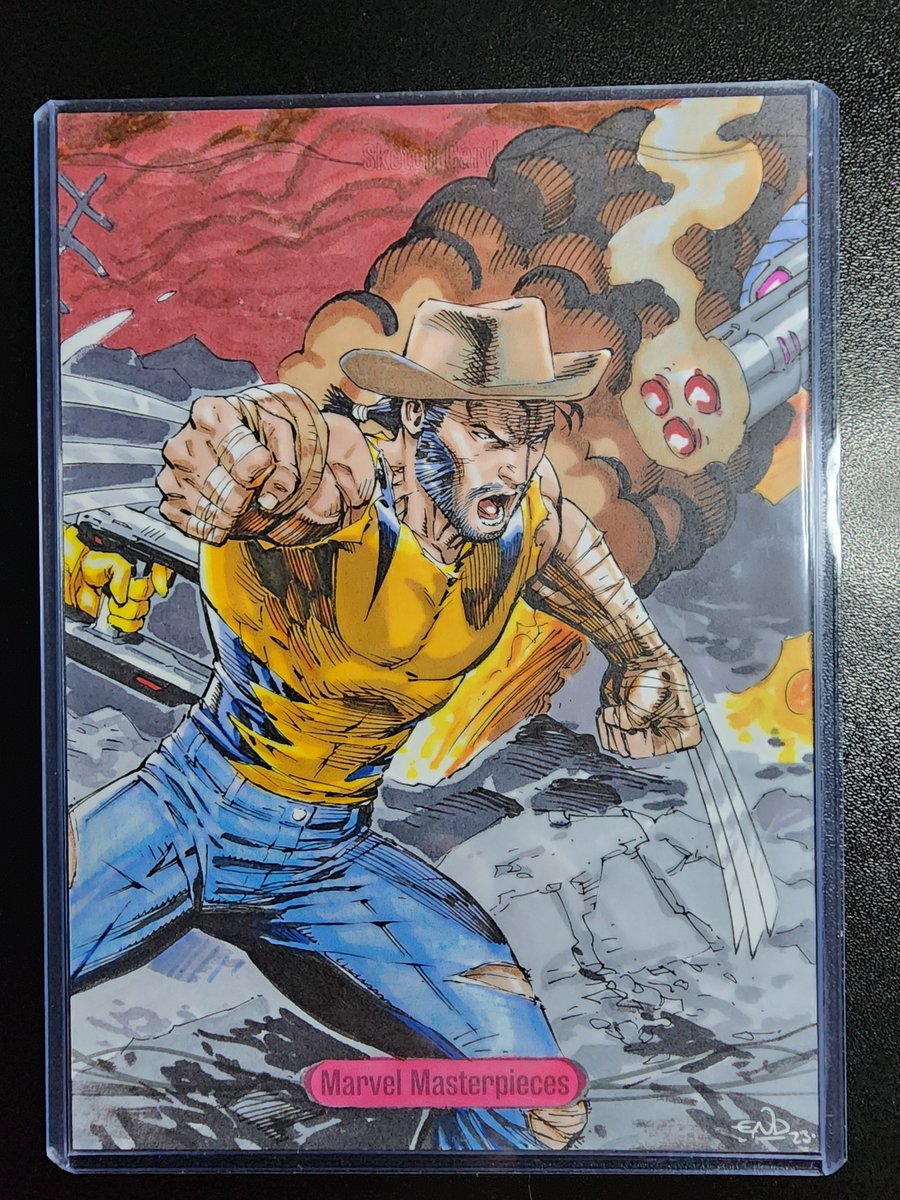 ChaseBreaks's tweet photo. I will add, the Wolverine sketch card is incredible as an oversized card! https://t.co/19aDkSgBr2