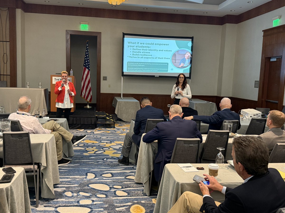 CharacterIsKey's tweet image. Natalie Ledwell and Kristi Holt from RELIEPH are helping AMCSUS colleges and schools understand the benefits of harnessing emotional intelligence to help cadets and faculty recognize and regulate their emotions to enhance resilience and performance.