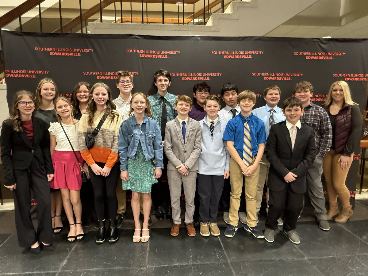 Jr high Model UN team is competing today at SIUE