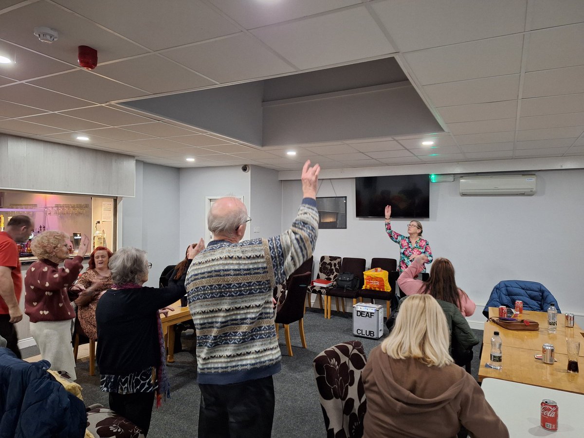We meet the first and third Thursday of every month 7pm till 9pm at Warrington Deaf Club.