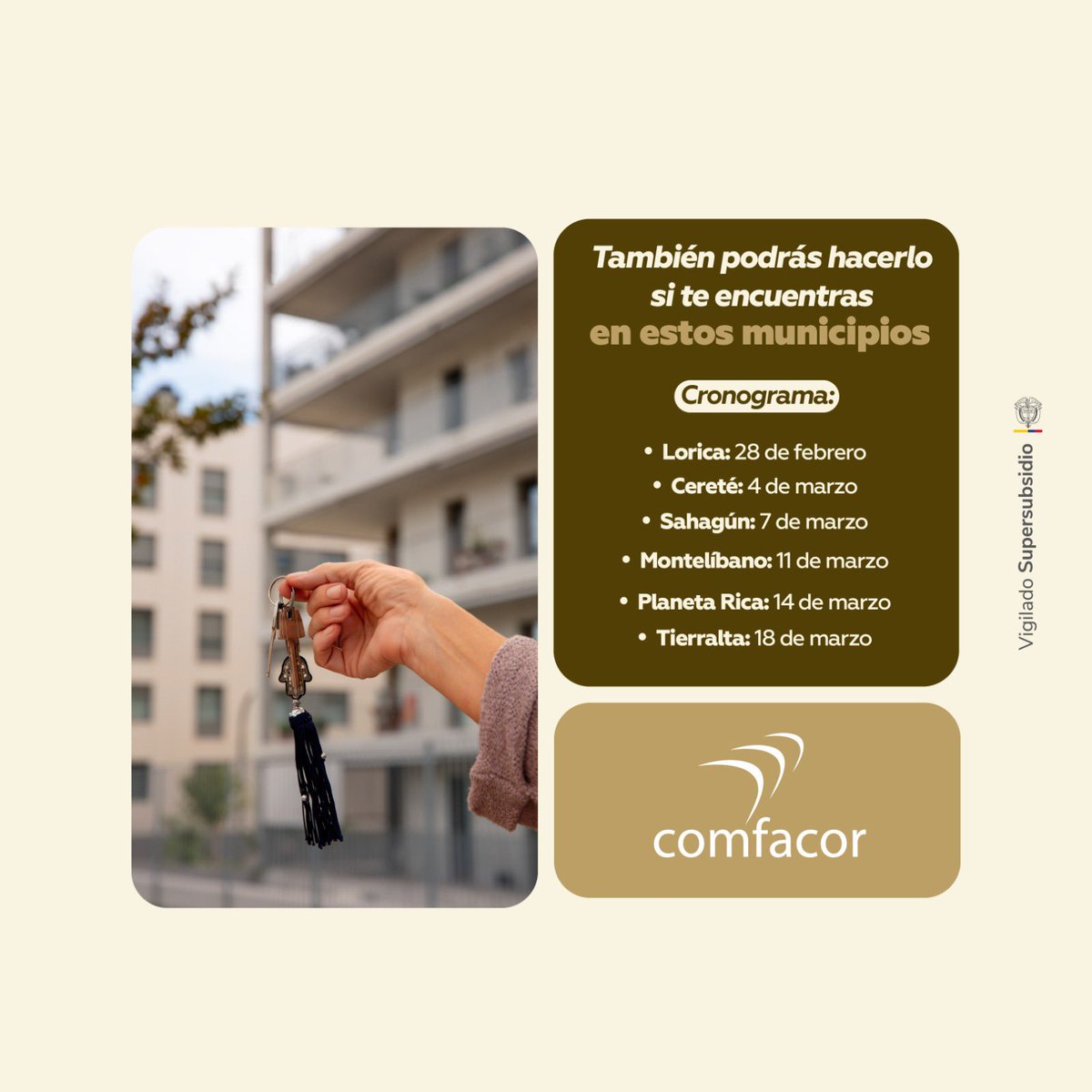 #Buenasnoticias 🏡✨ ¡Postúlate desde hoy al Subsidio Familiar de Vivienda Comfacor 2025! ✨🏡 
Si sueñas con mejorar, construir o adquirir tu vivienda, esta es tu oportunidad. ¡Postúlate ya!

Para mayor información  ingresa a: comfacor.com.co/subsidio-de-vi…