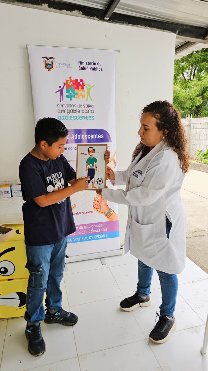DPS_LosRios's tweet photo. #LaLibertad | Mediante el Servicio de Salud Integral y Amigable para Adolescentes (SAIAA), @Salud_Ec garantiza atención respetuosa e integral, con enfoque de género y equidad y libres de discriminación a jóvenes que forman parte del Club de Adolescentes del CS Enríquez Gallo. https://t.co/E1DIGaADgN