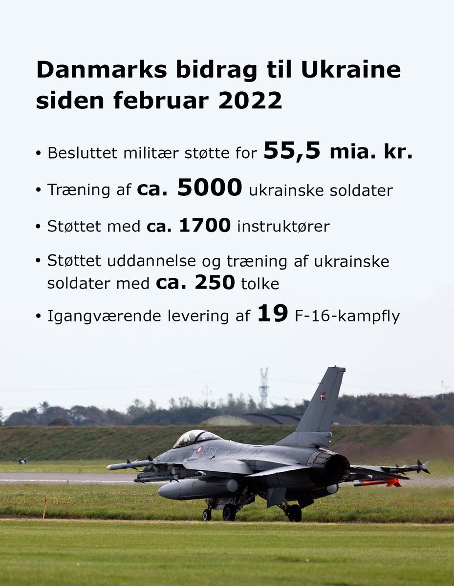 I dag markerer 3-årsdagen for krigen i Ukraine. 
 
Selvom anledningen er trist, er det vigtigt at markere. Ukrainerne kæmper fortsat uophørligt mod Ruslands ulovlige aggressionskrig, og derfor fortsætter Danmark også med at vise sin urokkelige støtte til Ukraine.
