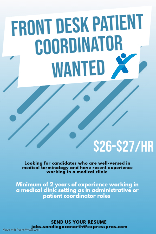 Exciting opportunity alert! Looking for a Front Desk Patient Coordinator to be the friendly face of our team. If you thrive on delivering top-notch patient care, apply today! #JoinOurTeam #PatientCare