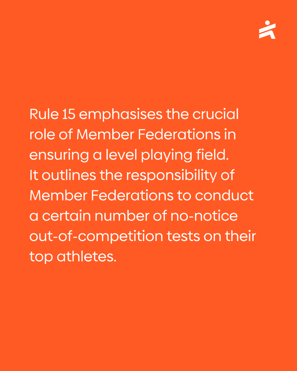 aiu_athletics's tweet photo. Anti-doping rules explained, part 1. Did you know this? ℹ️ #Rule15 #MemberFederation #FairPlay #CleanSport #TrackAndField #AntiDoping https://t.co/mlU4PnloGS