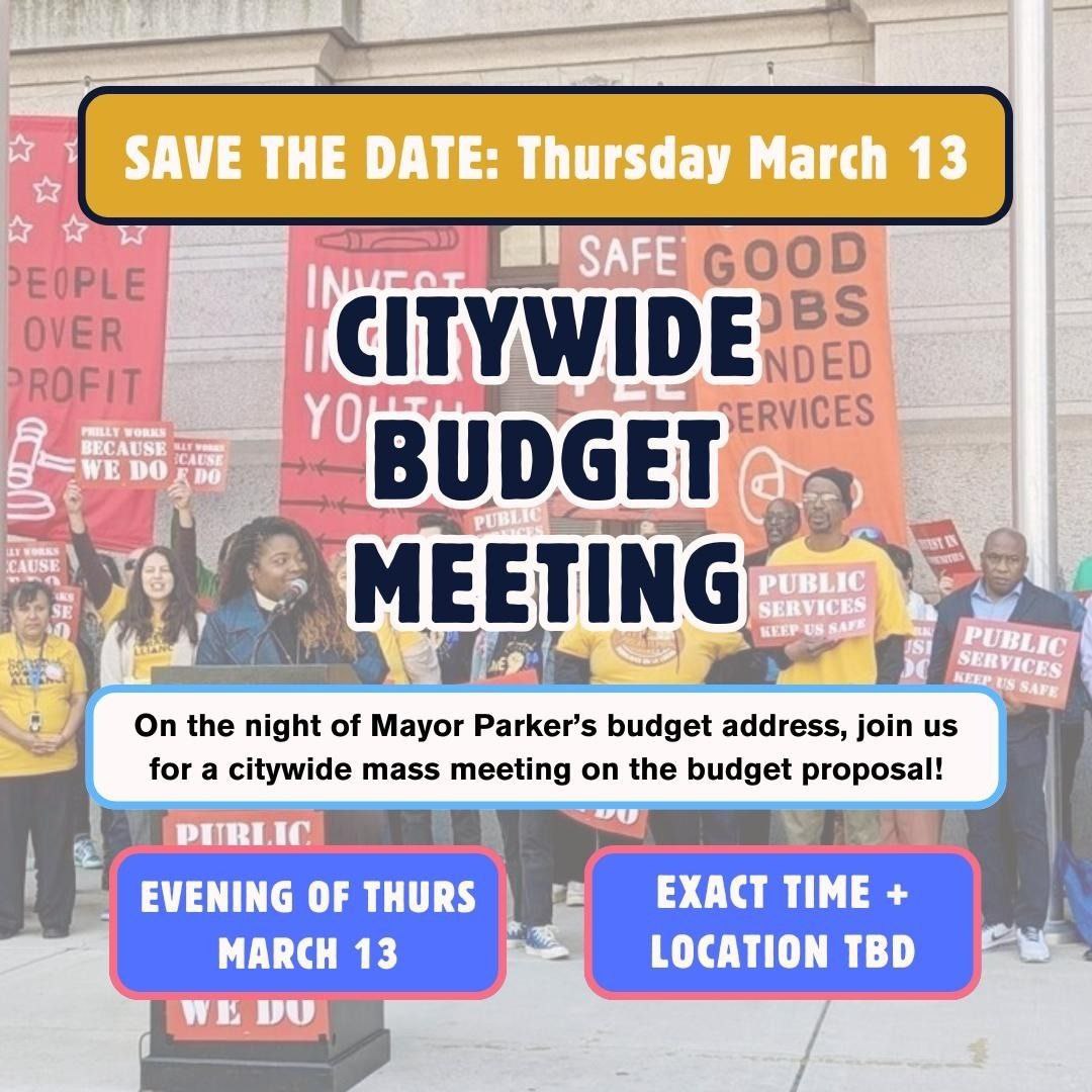 AmistadPower's tweet image. We're heading into budget season in Philly! We'll be one of many community organizations co-hosting a citywide Budget Meeting on March 13––the night of Mayor Parker's address. Save the date & plan to join us to talk next steps in the fight for a budget that works for the people!