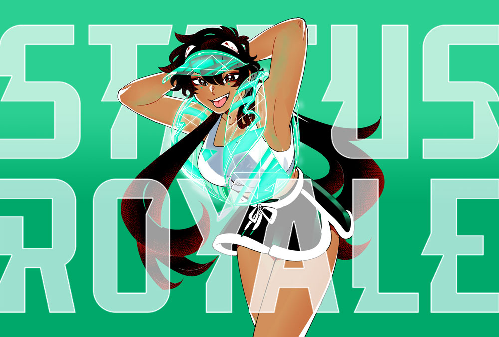 ruemxu's tweet photo. STATUS ROYALE BOOK 2!

#StatusRoyale Fun Fact: Vell's parents (cosplayer dad, artist mom) met on the anime con circuit in the late 2010s! After having Vell, they don't jettison around as much, but they still take her to cons when she's not in school.

👉 https://t.co/LCZ5LNbrnp https://t.co/3pYZvWuLI1