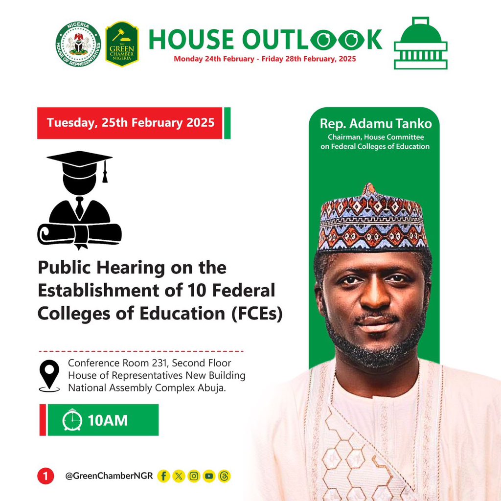It’s a week of national conversations on critical subjects, including:

 • Strengthening Nigeria’s teacher education system
 • Fostering a more efficient and equitable tax system
 • Promoting gender equity, economic empowerment, and national development