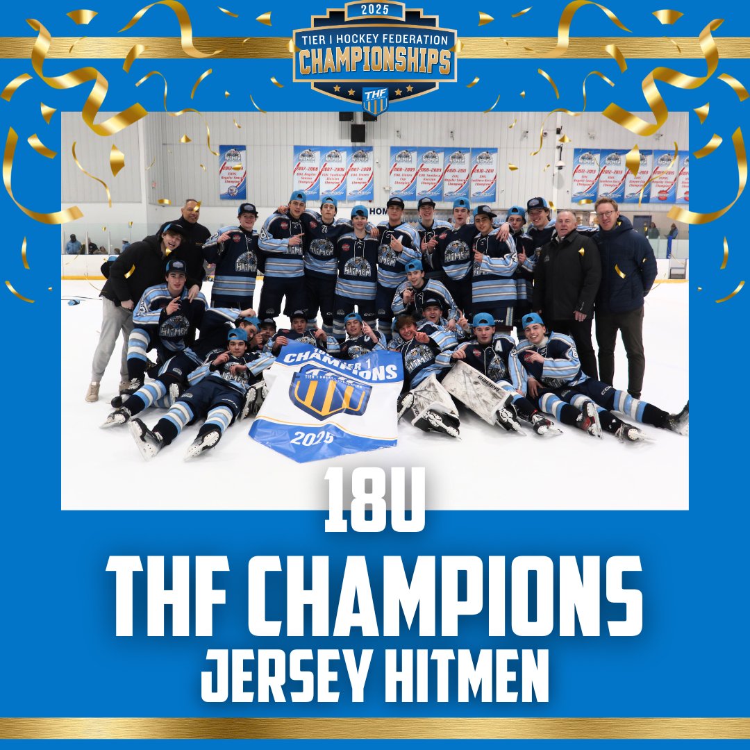 🏆🔥 YOUR 18U THF CHAMPIONS! 🔥🏆

After an incredible weekend of playoff action, the Jersey Hitmen have emerged as the 18U THF Champions! 🏒💥 They battled through tough competition and left it all on the ice to claim the title!

#THFChampions #RoadToTheTitle #ChampionsCrowned