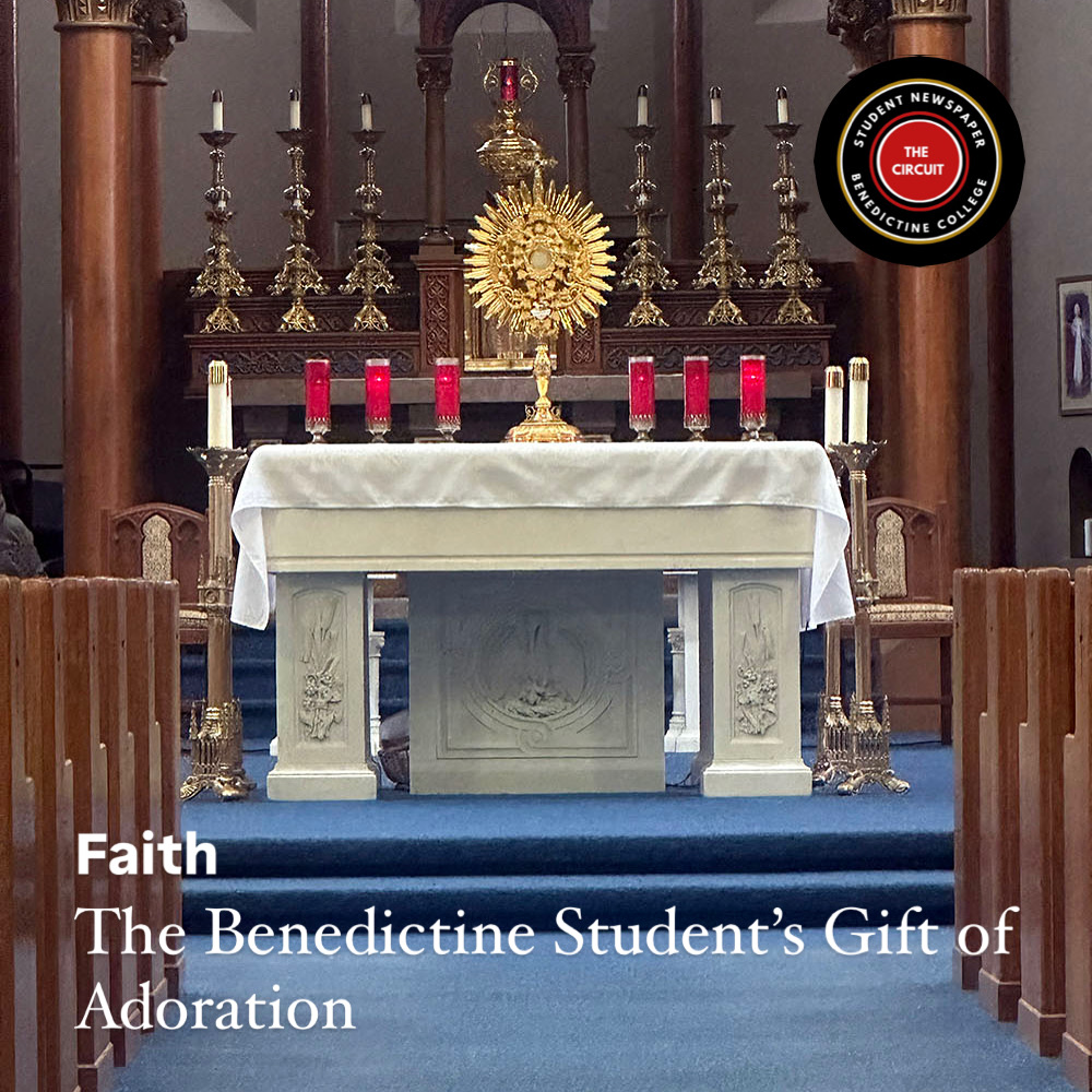Faith | The Benedictine Student’s Gift of Adoration

Partnered with Saint Benedict’s Parish, Benedictine College offers students the opportunity to attend perpetual adoration. 

Read the Article:
bccircuit.com/19411/features…

Staff Writer: Alexandria Armstrong.