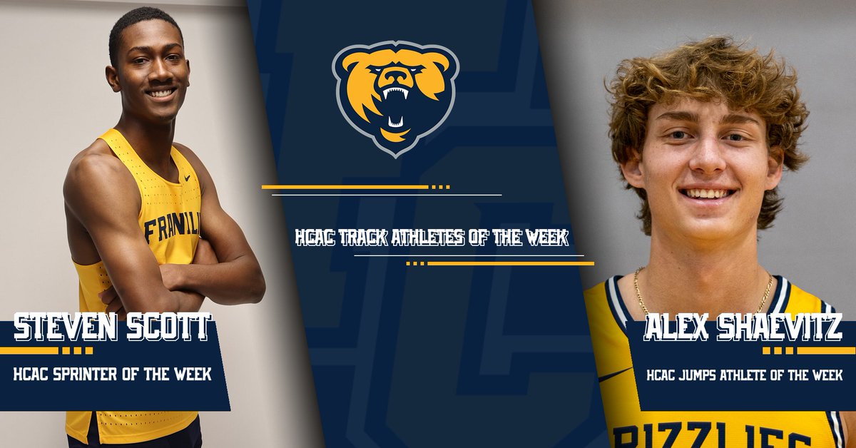 Congratulations are in order to @fcgrizxctf's Steven Scott and Alex Shaevitz on earning HCAC Men's Track Athlete of the Week honors on Monday afternoon!

Read more: tinyurl.com/3r3y6rxv