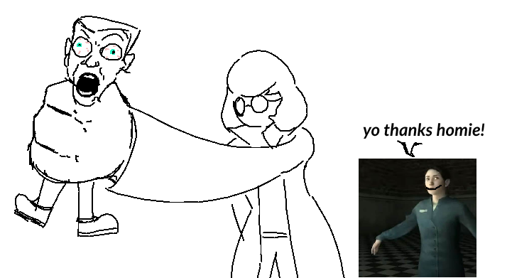 Because of very recent developments, here's fanart of Skyghost crushing ...