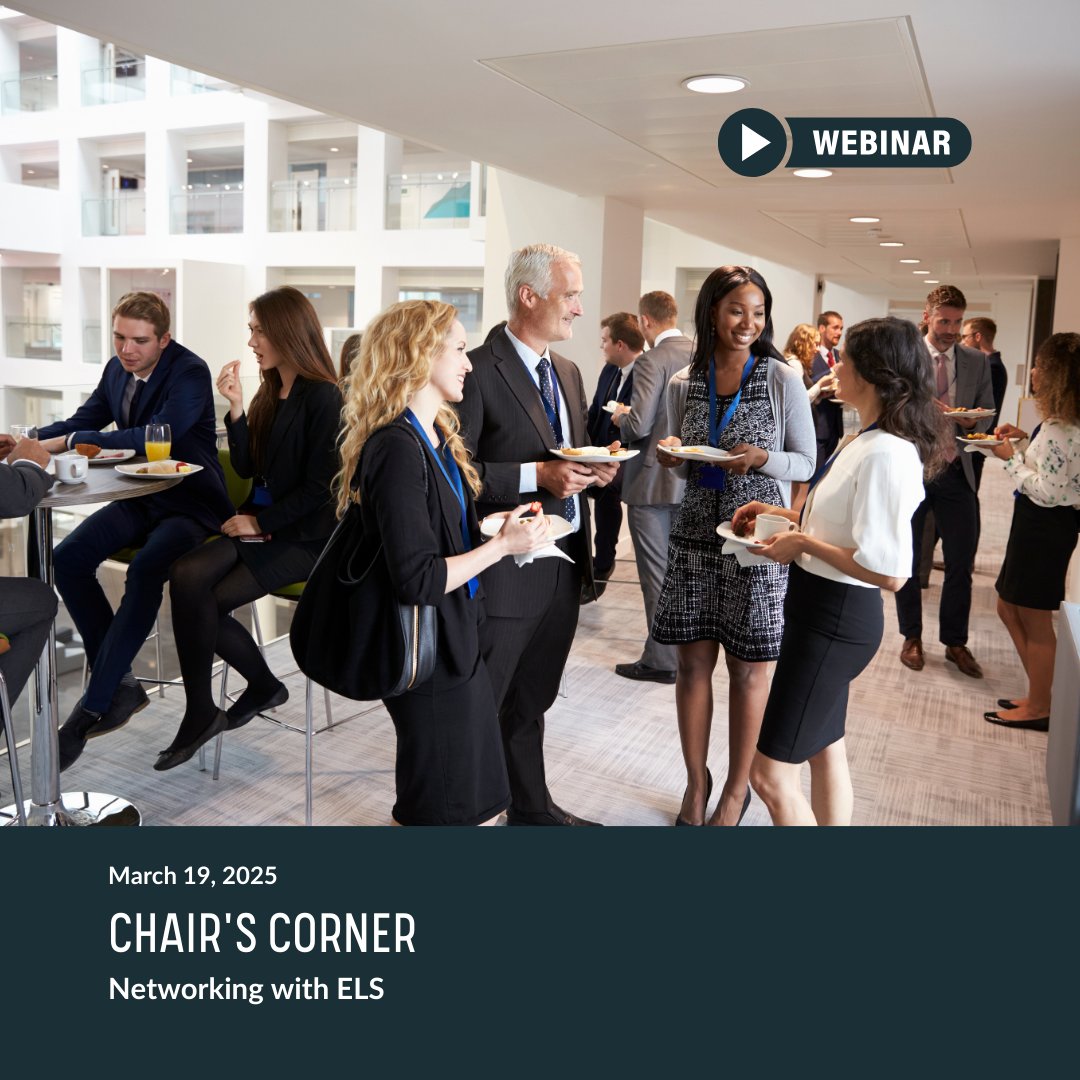 🌍 Chair’s Corner – Networking with ELS

📅 March 19, 12–1 PM (PT) | 💻 Zoom

Join Miles Hogan, Senior Assistant City Attorney, Ventura, &amp; Chair of the Environmental Law Section for a great networking opportunity!

👉 Register now: bit.ly/3Dhyvi1