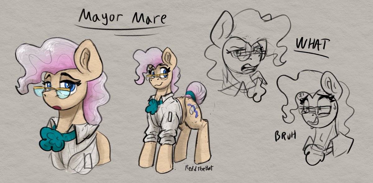 got a project cooking that requires drawing show horses, figured it was about time i gave Mayor Mare a try