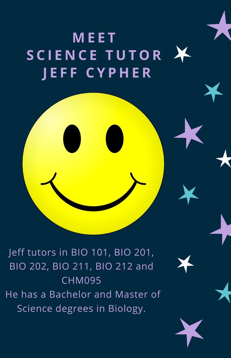 OwensCCLibrary's tweet photo. Meet our tutor from the learning commons, Jeff! Need help with Biology tutoring? Jeff would be more than happy to help! https://t.co/1uparNKcmH