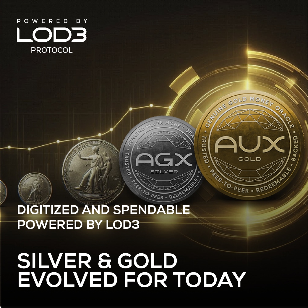 LOD3 (@lode_one) on Twitter photo Silver and Gold have powered economies for centuries.
Now, they’re digitized, spendable, and stronger than ever with the LOD3 Protocol.
🔥 Own real assets at LODEWallet.com
#GoldandSilver #AGX #AUX #defi #PreciousMetals Silver and Gold have powered economies for centuries.
Now, they’re digitized, spendable, and stronger than ever with the LOD3 Protocol.
🔥 Own real assets at LODEWallet.com
#GoldandSilver #AGX #AUX #defi #PreciousMetals